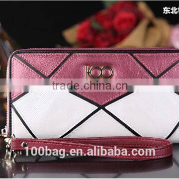 2016 Newest fashion women genuine leather wallet cowhide purse security ladies party clutches