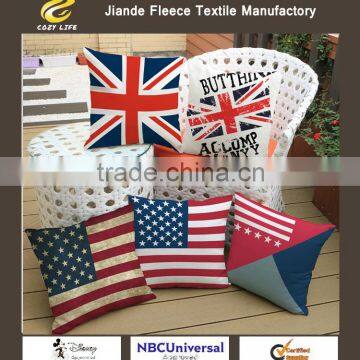 Pillow Cover No Filling Union US Flag Cushion Cover,Decorative Pillow Case Home Decor Product black Linen Car Seat pillowcase