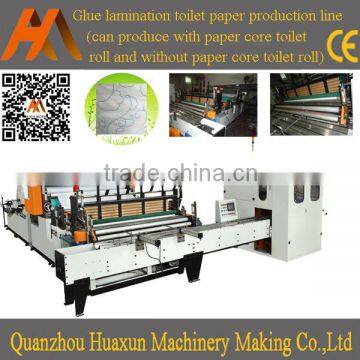 High speed auto perforating household paper embossed rewinding toilet roll tissue machine