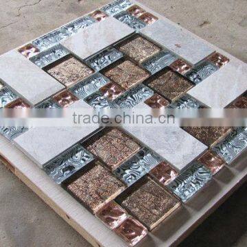 cheap square interior glass wall ceramic tile for kitchen SG01