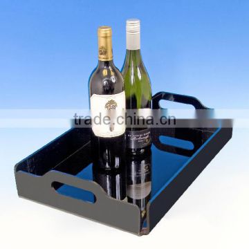 Promotional custom black acrylic serving tray,acrylic tray for wine bottle                        
                                                Quality Choice