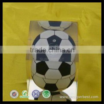 cheap high quality acrylic paper weight football