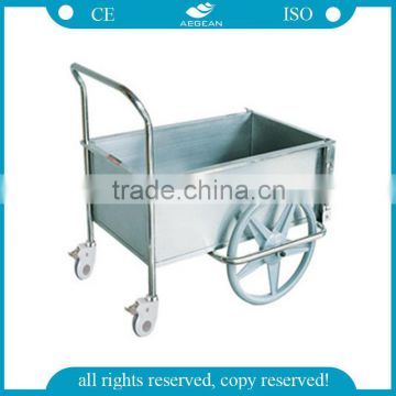 AG-SS026 CE Best price! hospital 304 Stainless Steel notebook trolley