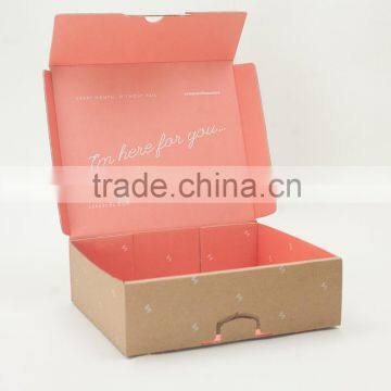 Custom printed pink shipping boxes