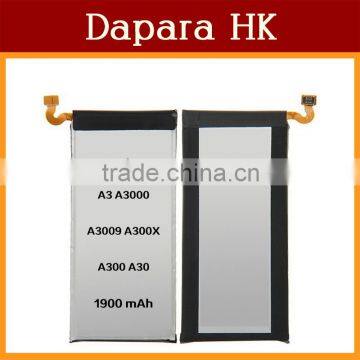 100% Original Replacement Battery For Samsung GALAXY A3 A3000 A3009 A300X A300 A30 1900mAh Free Shipping