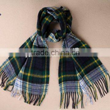 Wool Cashmere Scottish Tartan Scarf