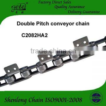 double pitch conveyor chain C2082H with K2 attachments one side