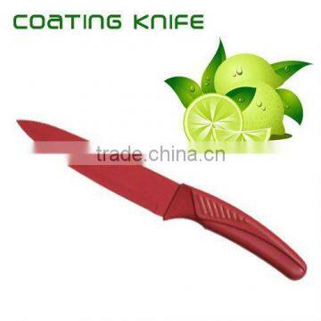 Japanese knife with coating blade