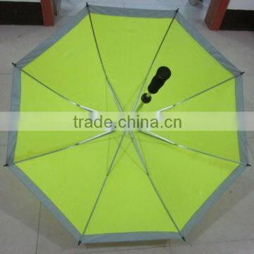 2014 manual open double ribs reflective golf umbrella