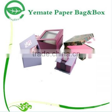 printed mirror paperboard packaging box, paper box with pvc window