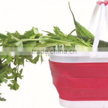 Hot Selling Foldable Silicone Basket Shopping Basket