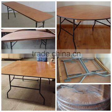 Wholesale plywood folding table dining table with cloth and PVC edge