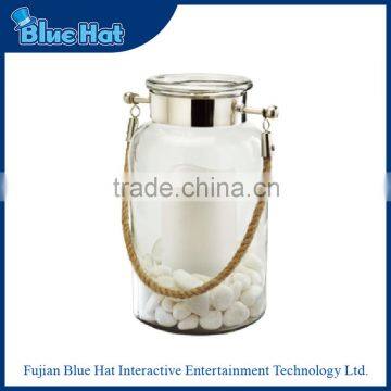 The newly designed elegant glass lantern candle holder