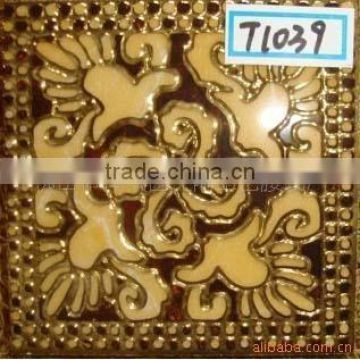 golden decorative indian handmade tiles,80x80