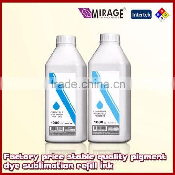 Factory Price Stable Quality Pigment Dye Sublimation Refill Ink