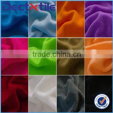 Fashionable fabric wholesale scarf /fleece har fabric /fleece gloves fabric with high quality