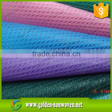 pp cambrelle(cross nonwoven)for shoes interlining material, wholesale colorful cross non woven fabric in roll