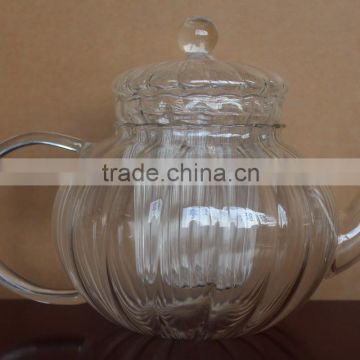 Pyrex glass stripe teapot with infuser