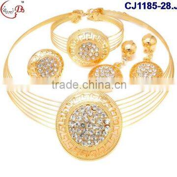 CJ1185-5 Best seling fashion good quality 18k dubai gold jewelry set for wedding