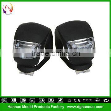 Wholesale 2 LEDs 3 modes silicone material battery powered bicycle rear light/mobility scooter lights with CE&RoHs