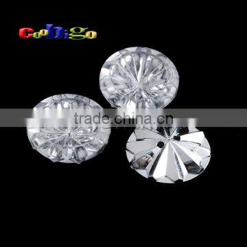 40L(25mm) Acrylic Sewing Rhinestone Rose Round Point Back Button For Apparel #FLN027-40L(06)