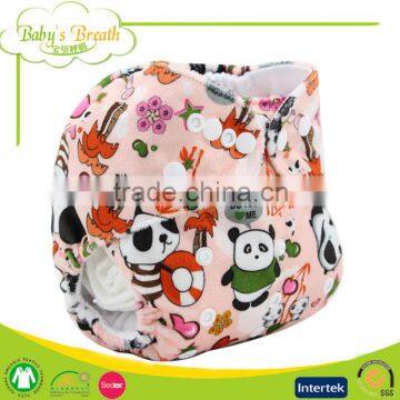 MPL-01 Eco Organic Minky Fabric Baby Reusable Washable Cloth Pocket Diaper Nappy With Insert photo-6