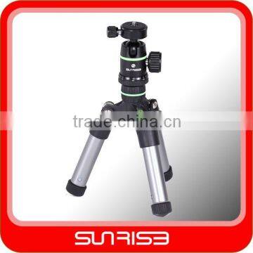 Sunrise new arrival table mini Aluminum camera tripod ,flexible tripod