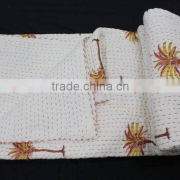 Hand Work Kantha Quilt,Anokhi Design Home Decorative Hand Block Print Wholesale Jaipuri Indian Bed Cover Custom Design