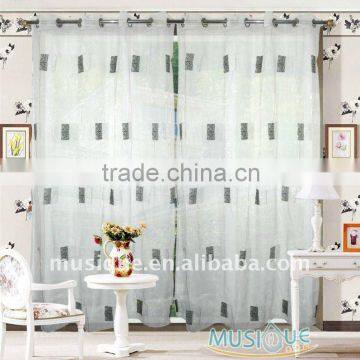 100% Organza With Embroidery Curtain