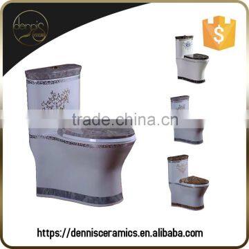 Dennis 2089W Marble Colored Seat Cover Grey Color Toilet