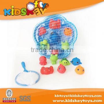 New toy baby games redfish, turtles, crabs, dolphins, red octopus, sting fish, frogs baby games vinyl toy bath toy organizer