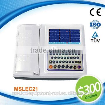 Coupon available! medical portable 12 channel ecg machine digital - MSLEC21-N