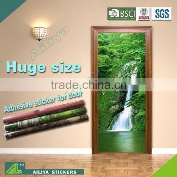 3d Custom lovely handmade waterproof easy removable self adhesive door film for privacy