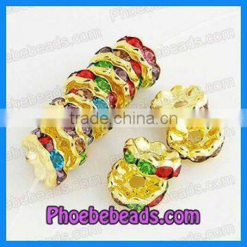 Wholesale Mixed Color Rondelle Rhinestone Spacer Beads (RRS-A011B)