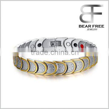 Germanium far infrared sports energy bracelet, Titanium Steel Magnets Bracelet