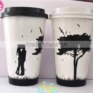 disposable paper cup coffee cup ripple cup cold cup