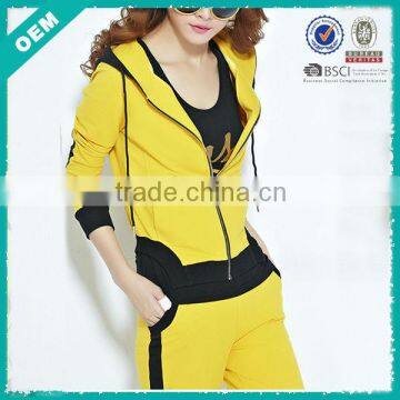 Contrast Colours Womens Sport Hoody (lyh-060031)