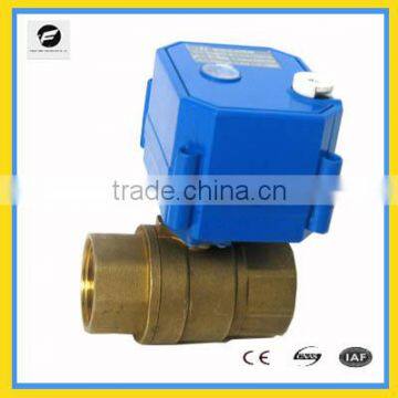 brass electric valve with position indicator and manual override function for motor house