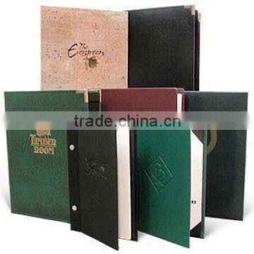 hotsale leather Elegant menu cover