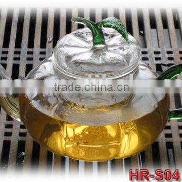 Glass Teapot Pumpkin Shape 600ml