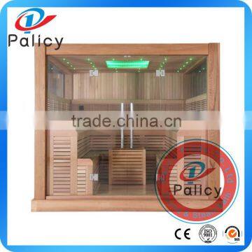 2.5 Meter Hexagon Finland Solid Wood 4 to 6 People Large Outdoor Sauna Rooms photo-4