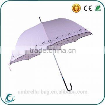 High quality lady slender crook handle straight umbrella