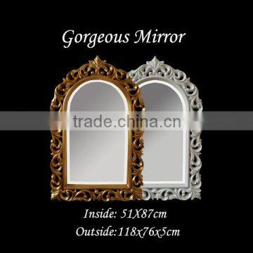 Hand carved decorative mirror with gold leaf silver leaf bathroom mirror