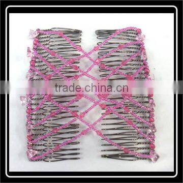 Hot-Sale fashion abstract design pair of metal hair comb,twin hair combs-BBF08090