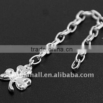Iron End Chains, with Tibetan Style Pendants, Silver Color, Iron Cross Chains: 3.8x6.9mm(FIND-JF00054)