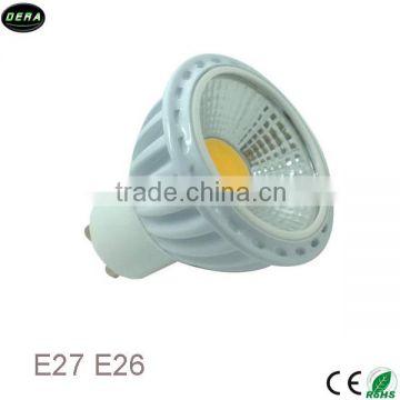 COB 5W 85-265V GU10 E26 E27 RA>70 led spotlight gu10