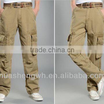 2013 fashion cotton cargo pants for men