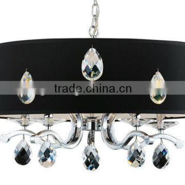 2013 new arrival classical large crystal chandelier with black fabric shade MD2140