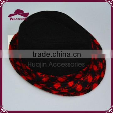 Alibaba wholesale ladies wool felt hat, short brim fedora felt hat