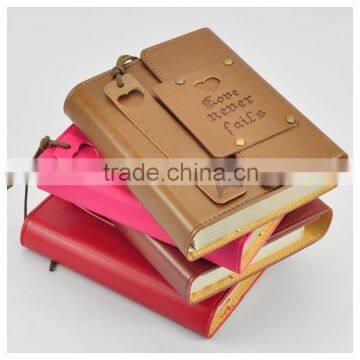 2015 Fashion Diary Notebook With Leather Cover